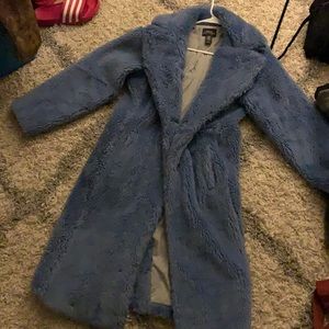 Urban Outfitters size Sm blue teddy full length coat